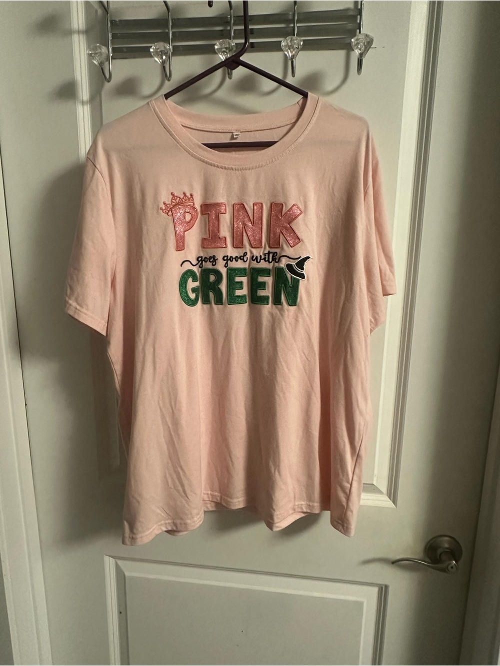 Pink 'PINK Goes Good With GREEN' Graphic Tee